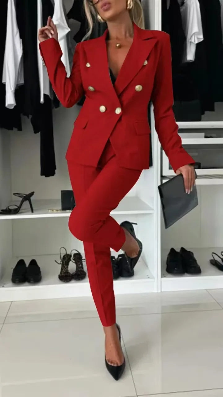 Damski Garnitur Blazer z Dopasowaniem | Elegancki