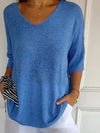 Kobieca Lekka Bluzka V-Neck | Luźny Krój