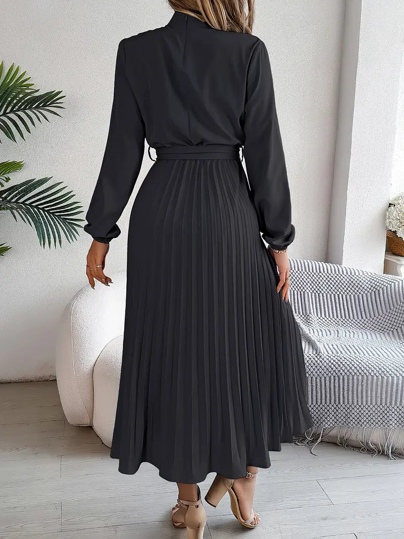 Damska Elegancka Sukienka Plisowana | Midi