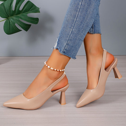 Buty damskie na wysokim obcasie | Szpiczasty nosek ze slingbackiem