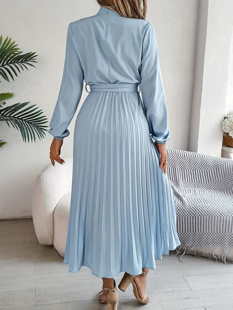Damska Elegancka Sukienka Plisowana | Midi