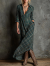 Women's Plaid Shirt Dress | Maxi