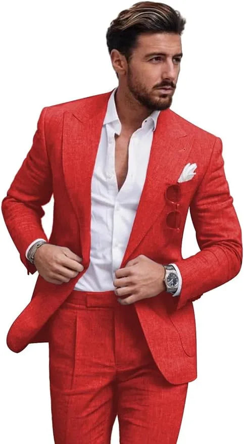 Męski garnitur slim fit | 2-częściowy