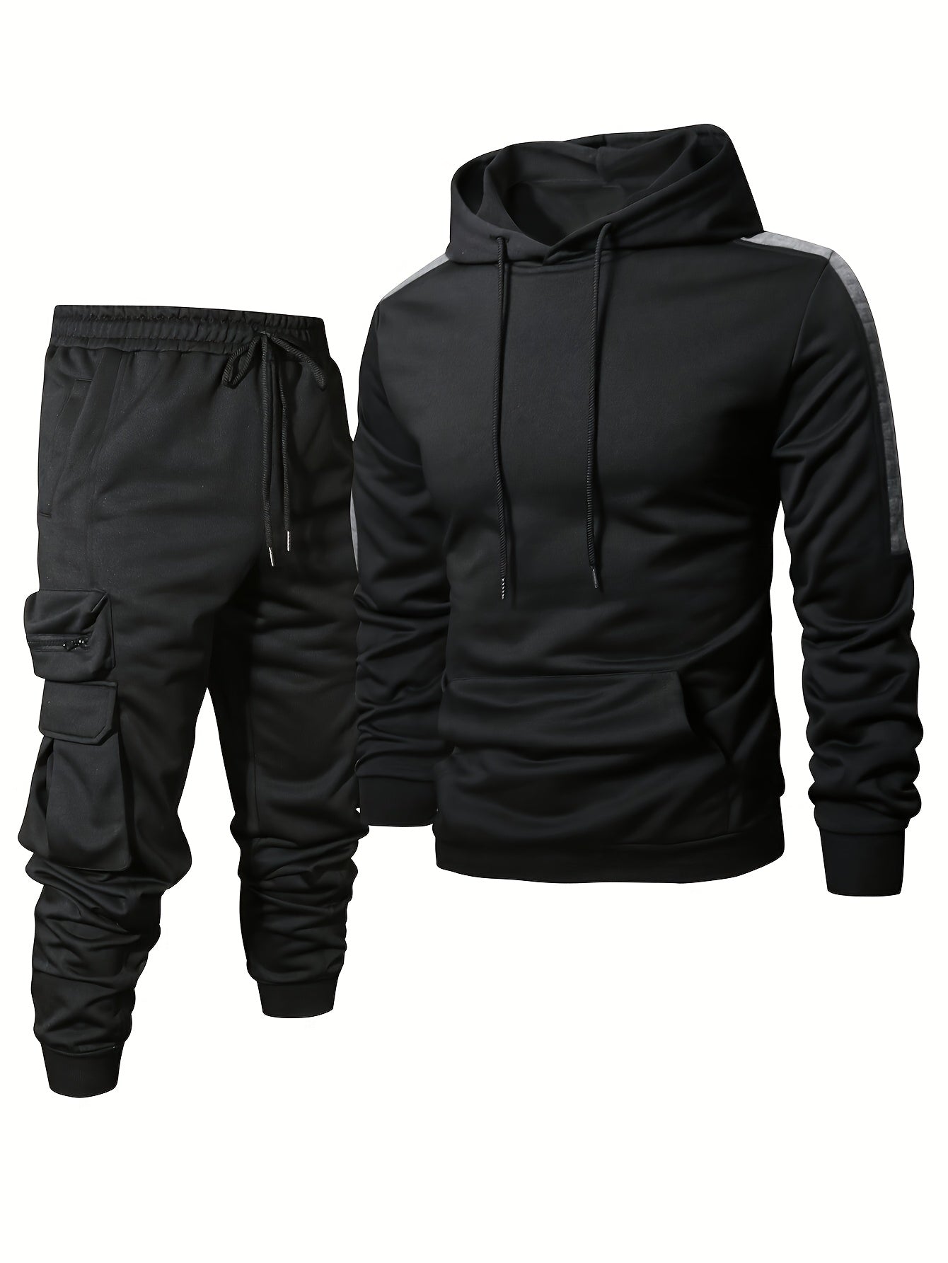 Męskie Zimowa Dres | Bluza Z Kapturem I Spodnie Cargo