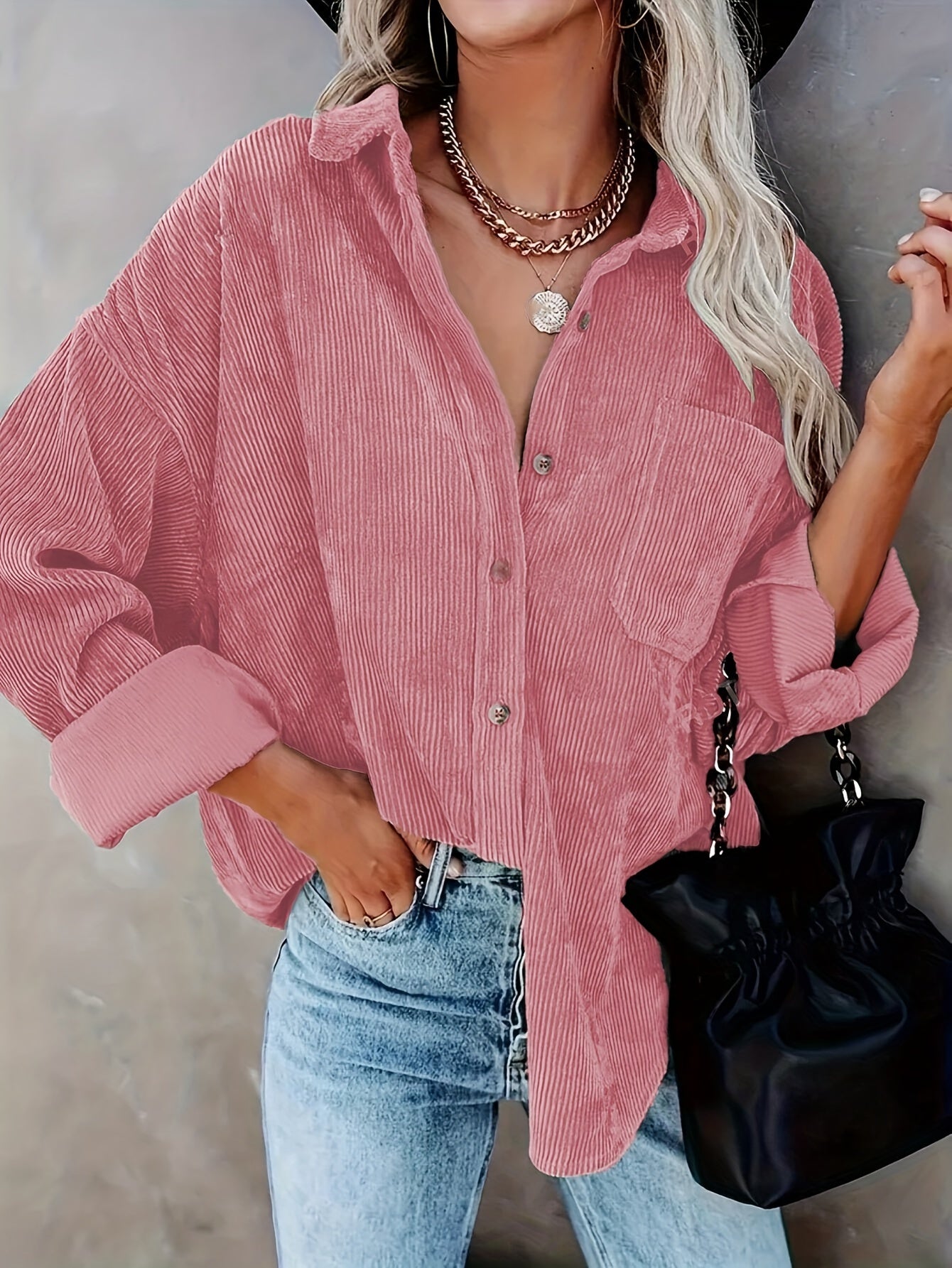 Damska Zimowa Koszulowa Kurtka | Oversize