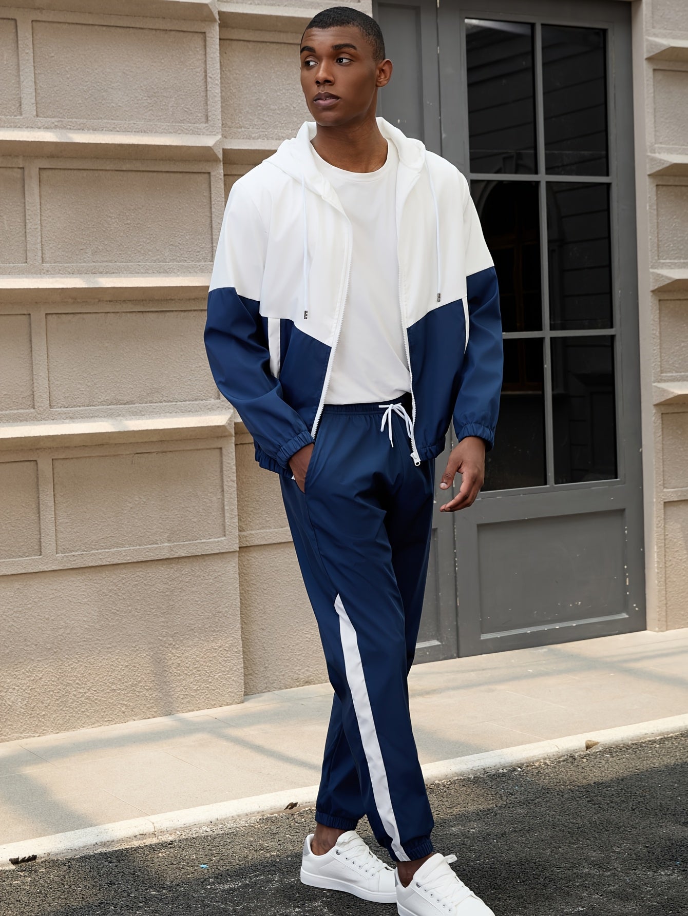 Męskie Zimowa Dres | Bluza Z Kapturem Na Zamek I Spodnie