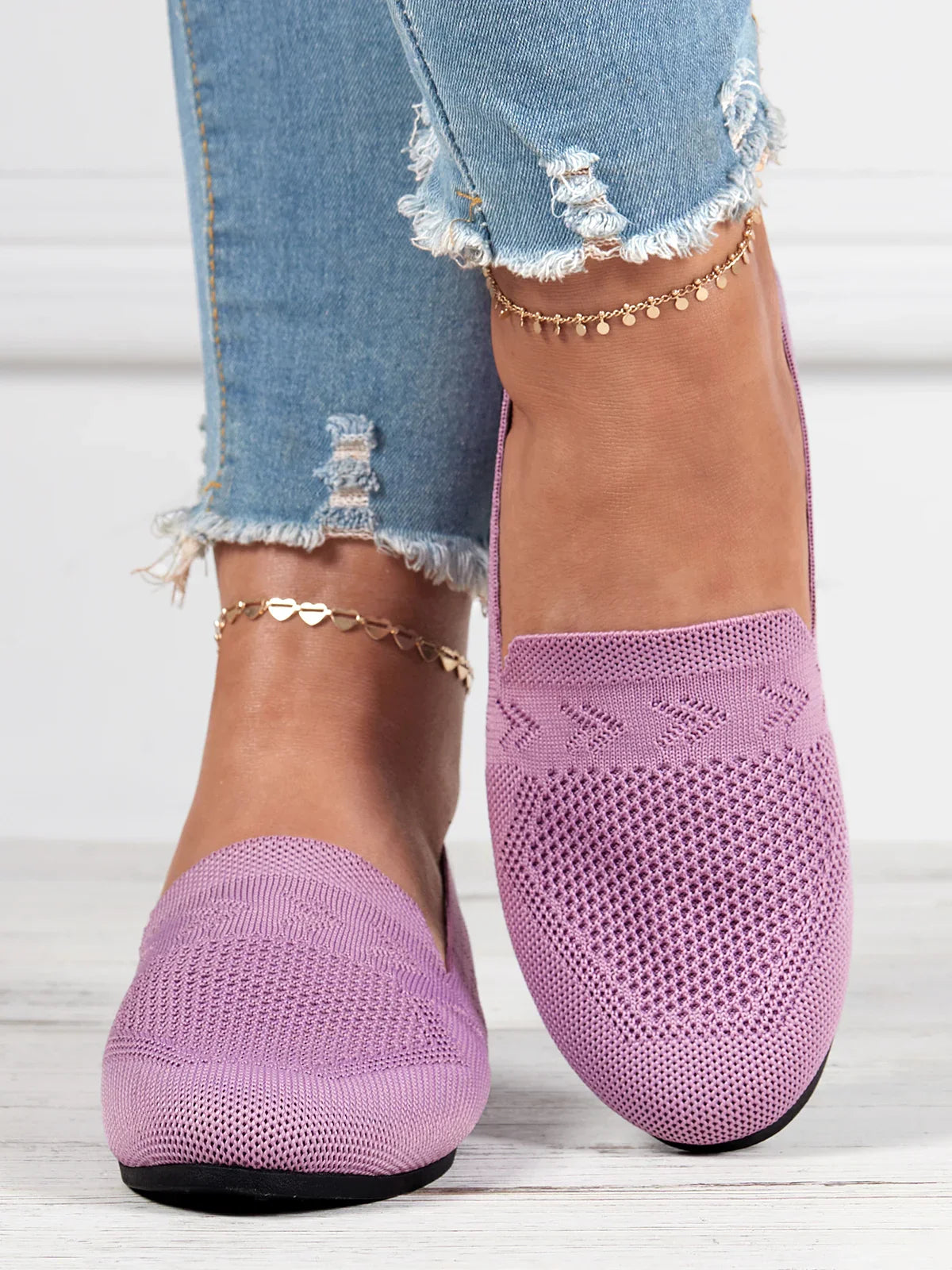 Damskie ortopedyczne slip-on loafers | Lekki