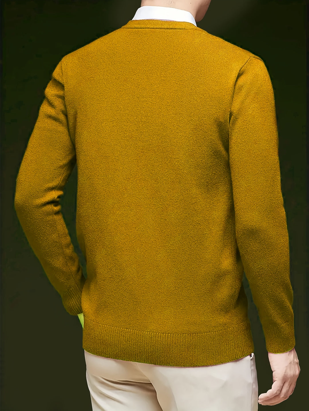 Męskie Zimowa Sweter | Dekolt V