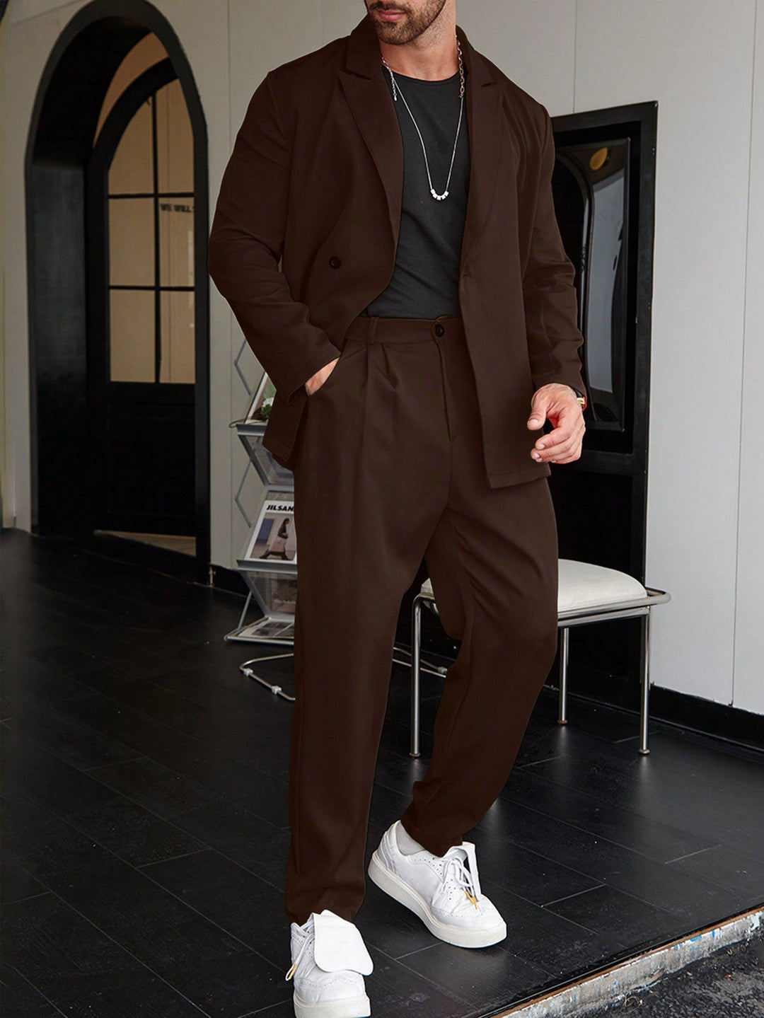 Męski garnitur dwuczęściowy | Slim Fit