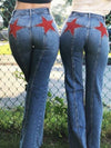 Damskie Jeansy Slim Fit z Rozszerzanym Dołem | Wysoki Tali