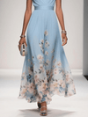 Women's Floral Dress with V-Neckline | Maxi