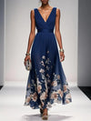 Women's Floral Dress with V-Neckline | Maxi