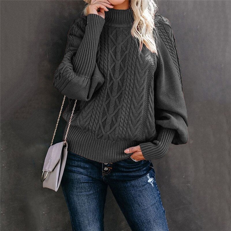 Damski sweter w warkocze | Golf
