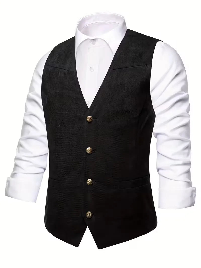 Męska Elegancka Kamizelka | Dopasowany Krój