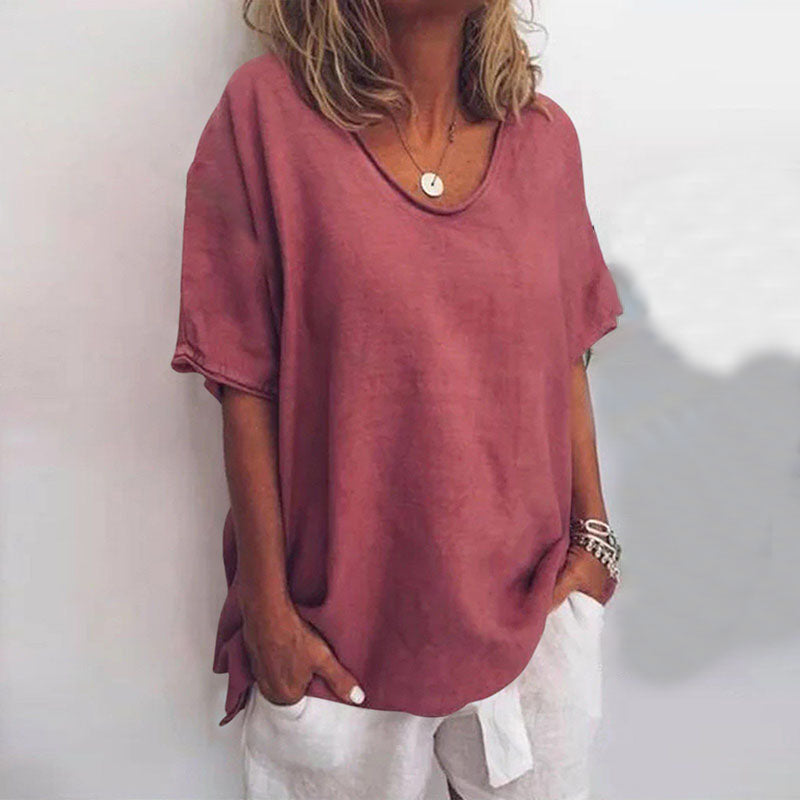 Damska Oversized Casual T-Shirt | Krótki Rękaw