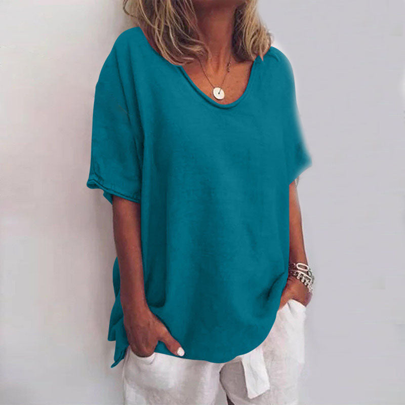 Damska Oversized Casual T-Shirt | Krótki Rękaw