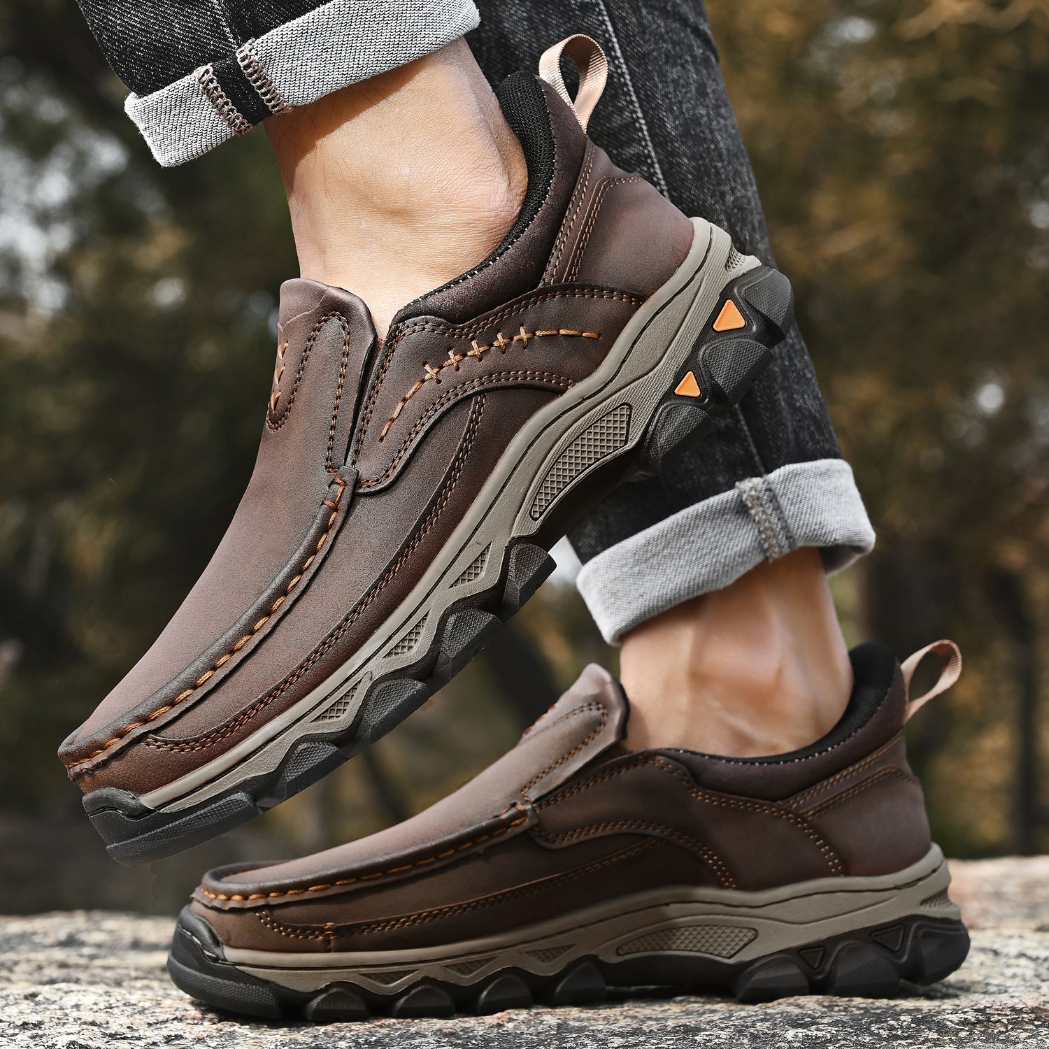 Męskie Terenowe Buty Ortopedyczne | Wsuwane