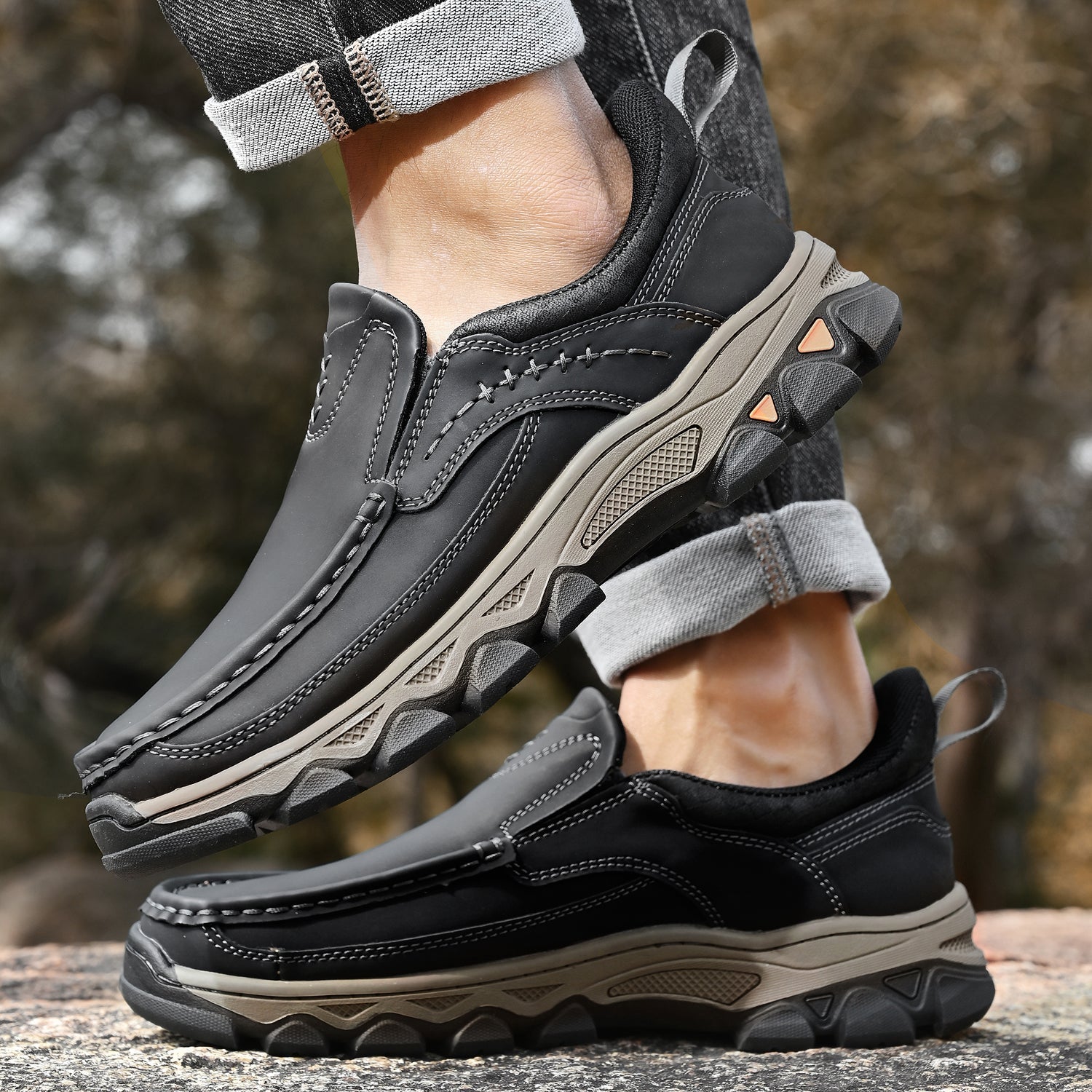 Męskie Terenowe Buty Ortopedyczne | Wsuwane