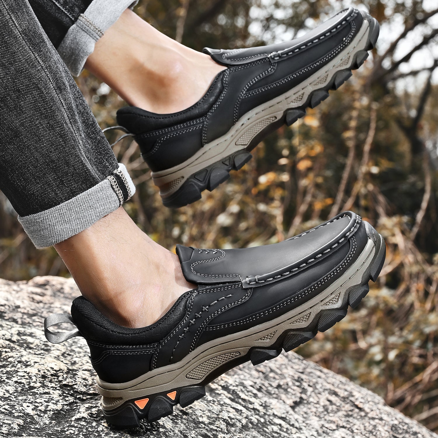 Męskie Terenowe Buty Ortopedyczne | Wsuwane