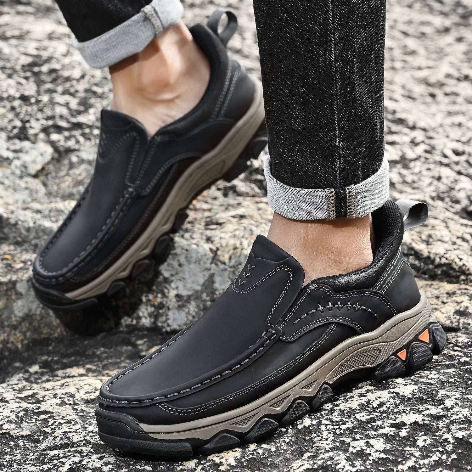 Męskie Terenowe Buty Ortopedyczne | Wsuwane