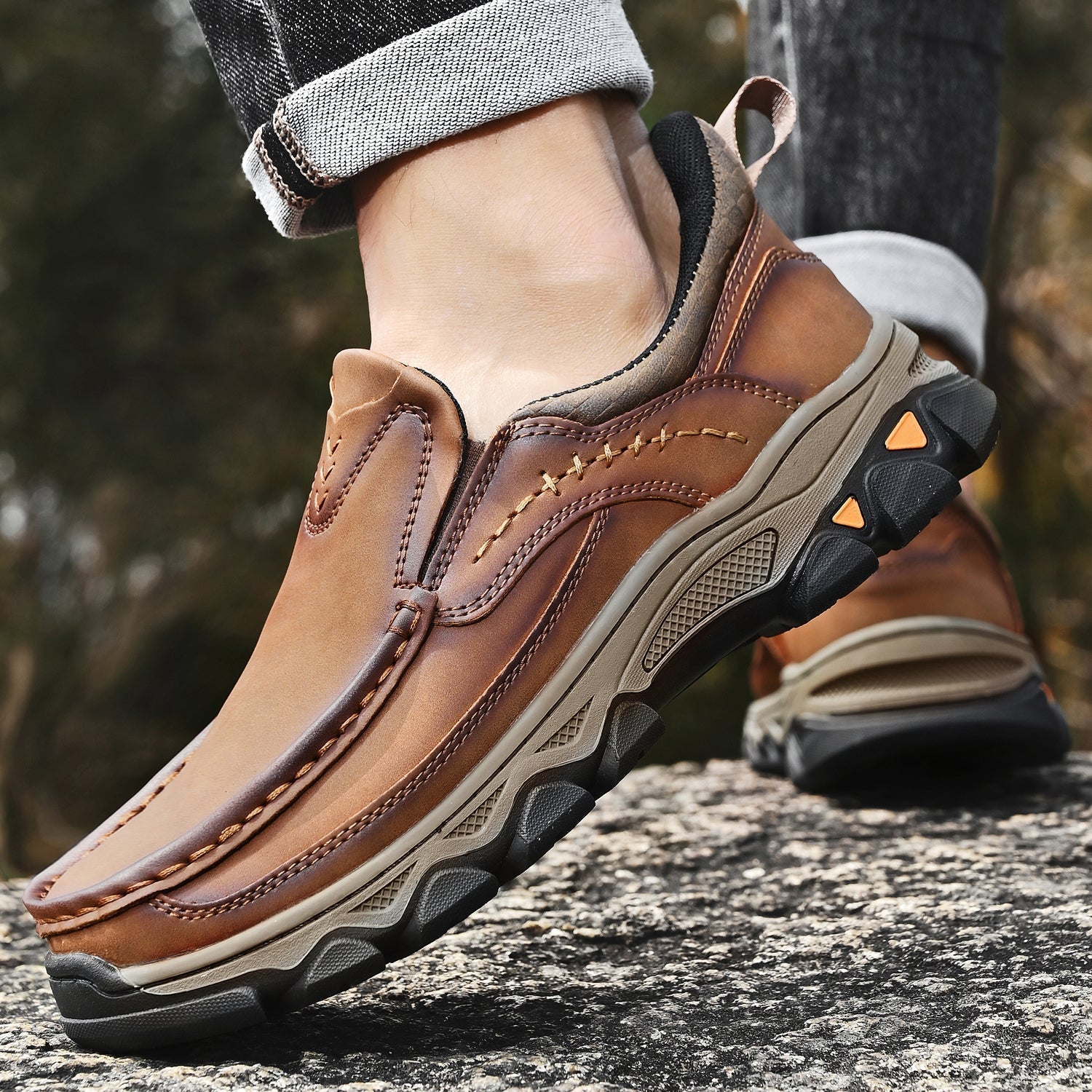 Męskie Terenowe Buty Ortopedyczne | Wsuwane