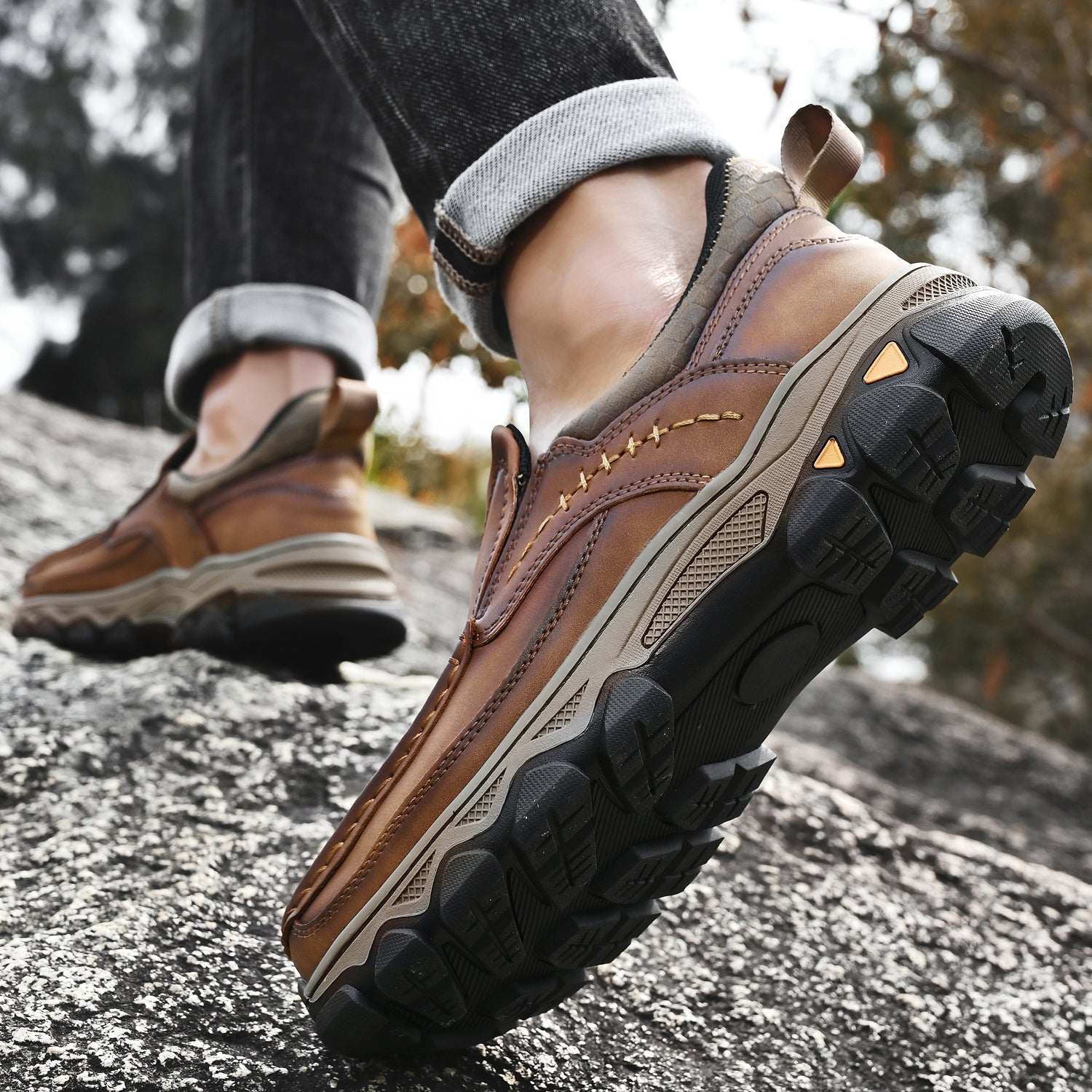 Męskie Terenowe Buty Ortopedyczne | Wsuwane