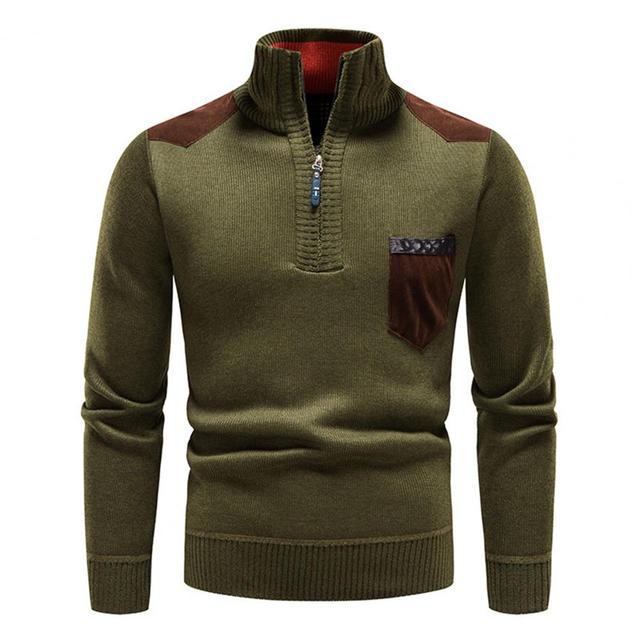 Męski Sweter z Półgolfem | Długi Rękaw