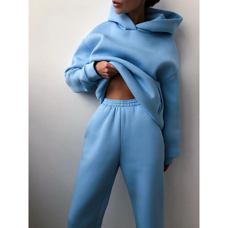 Damski zestaw z kapturem | Styl casual