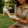 Damskie Buty Ślubne z Cyrkoniami | Na Szpilce