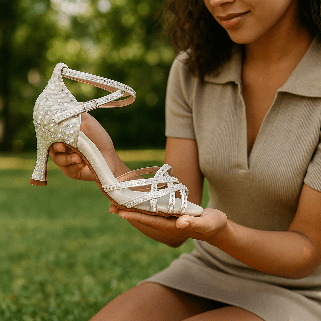 Damskie Buty Ślubne z Cyrkoniami | Na Szpilce