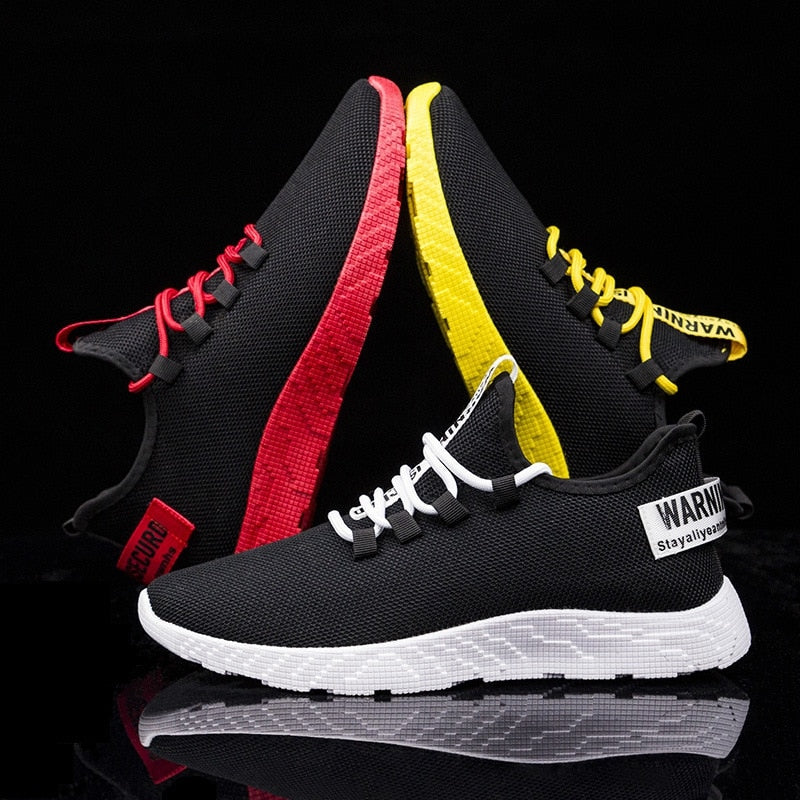 Męskie Sneakersy z Siateczki na Sznurowanie | Lekki