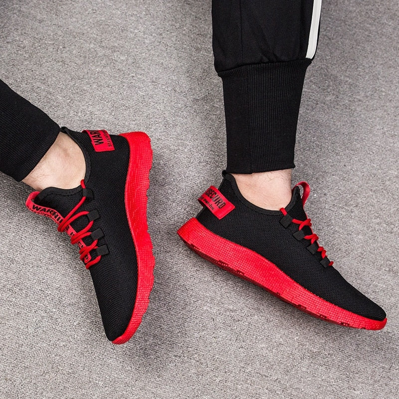 Męskie Sneakersy z Siateczki na Sznurowanie | Lekki