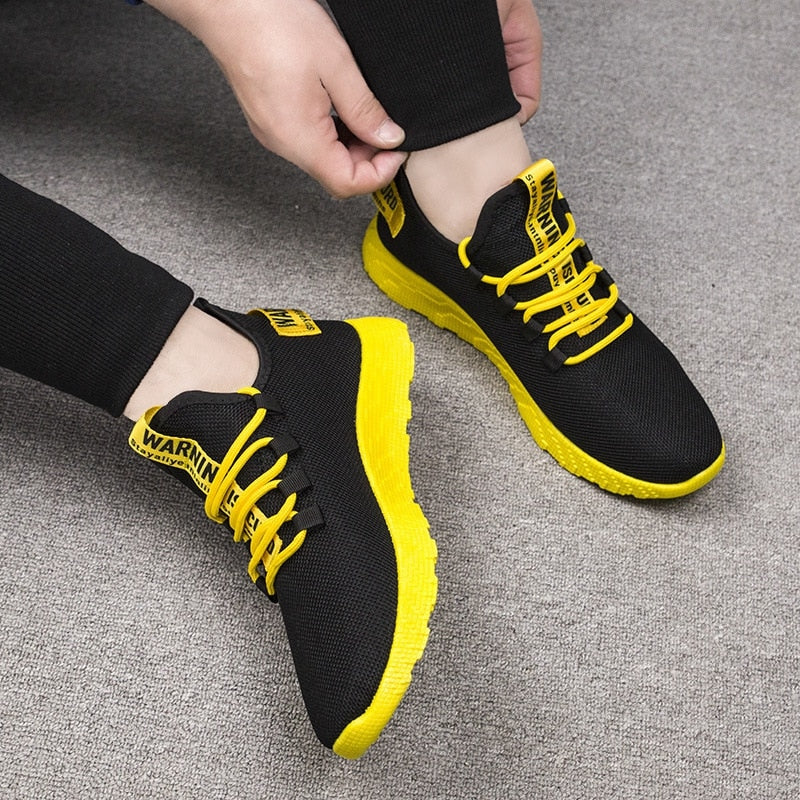 Męskie Sneakersy z Siateczki na Sznurowanie | Lekki