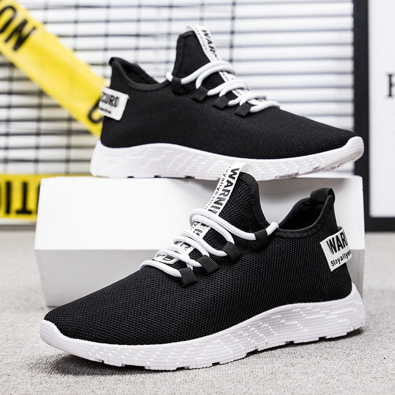 Męskie Sneakersy z Siateczki na Sznurowanie | Lekki