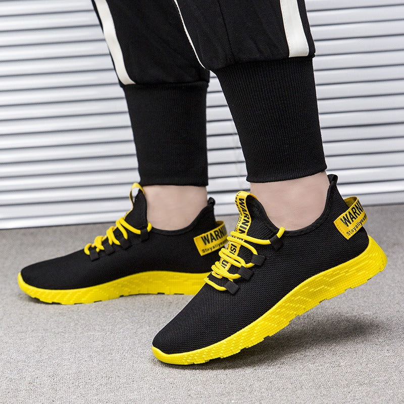 Męskie Sneakersy z Siateczki na Sznurowanie | Lekki