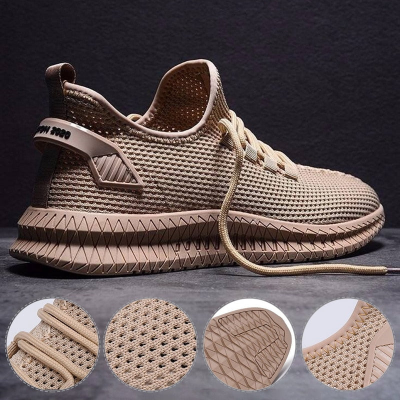 Męskie Oddychające Sneakersy Biegowe | Lekka Podeszwa