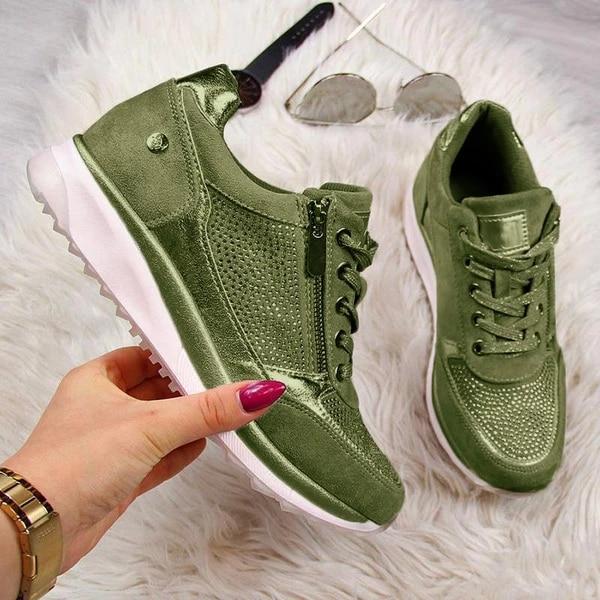 Damskie ortopedyczne sneakersy na zamek błyskawiczny | Lekkie