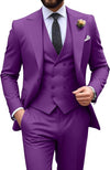 Męski garnitur slim fit 3-częściowy | Formalne wesele