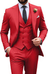 Męski garnitur slim fit 3-częściowy | Formalne wesele
